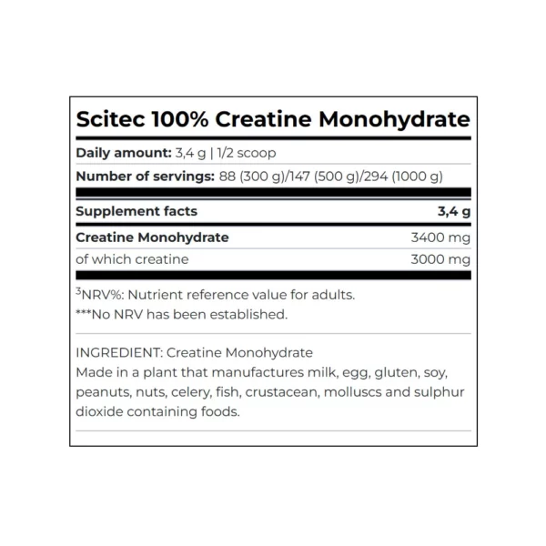 SCITEC - CREATINE MONOHYDRATE 300GR - Image 2