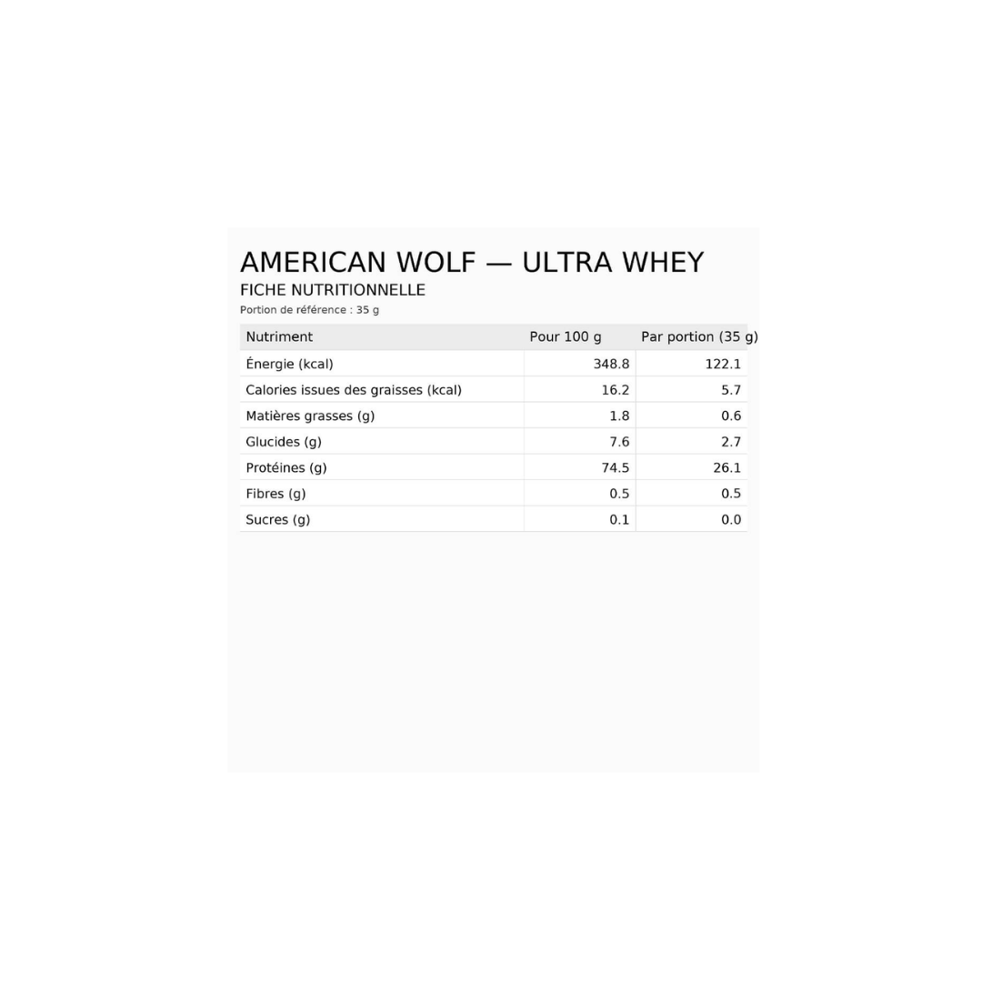 American Wolf | Ultra Whey - 2kg - Image 5