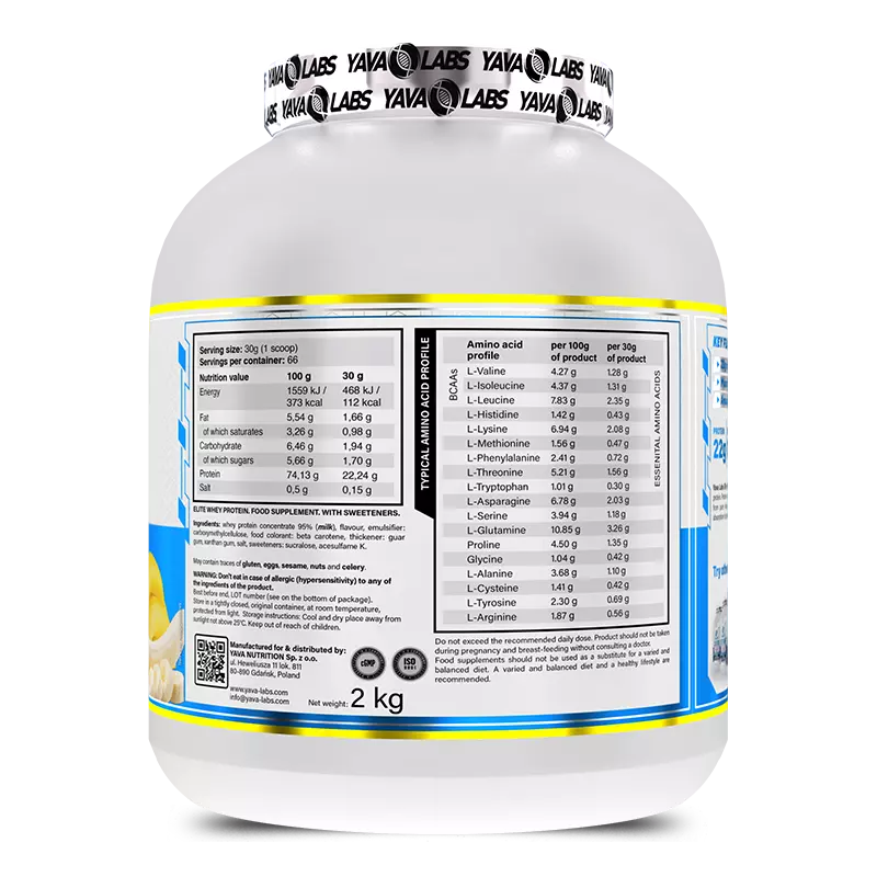 Elite Whey Protein - 2KG | Yava Labs – Image 2